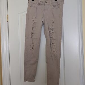 American Eagle Outfitters Pale Pink Super Stretch Jeans Size 6 Short